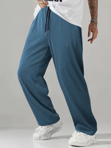 Imagen 2 del producto Pantalones de pierna recta de color degradado de hip-hop rock para hombre, elásticos, antiarrugas, sin hierro, a la moda