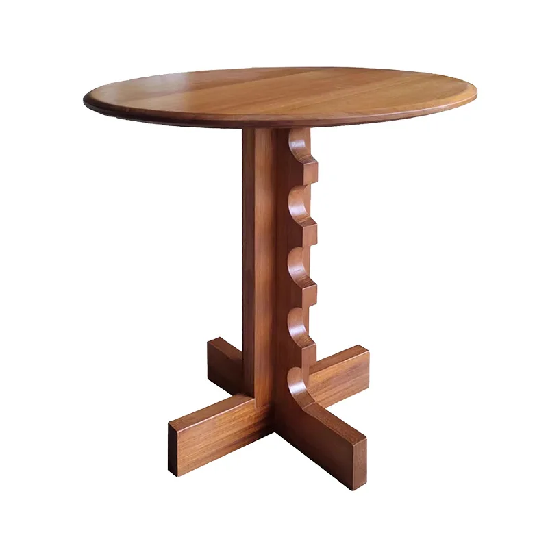 

Medieval silent wind coffee table small apartment coffee table designer personalized side table solid wood