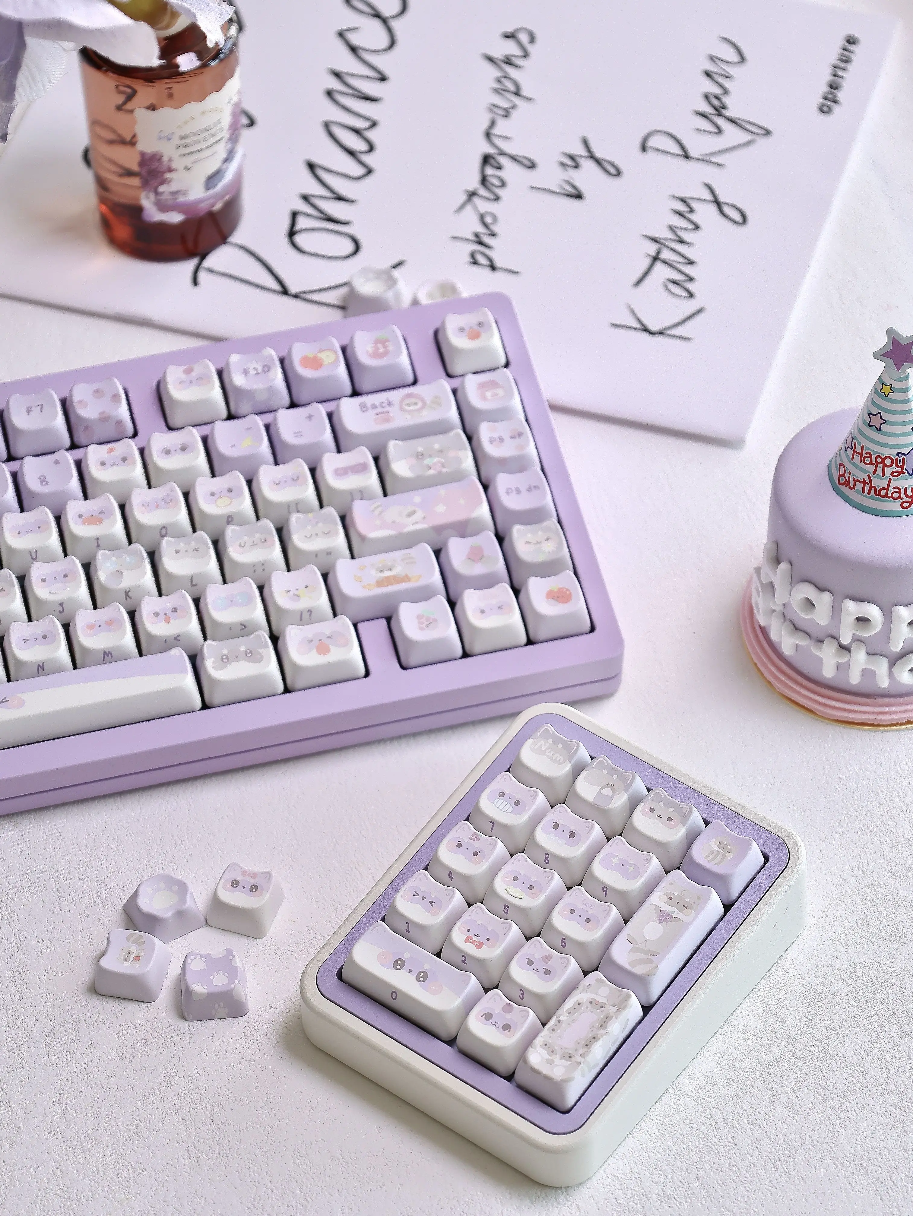 Lilac-Bluetooth付きの完全なメカニカルキーボード,5つの昇華型