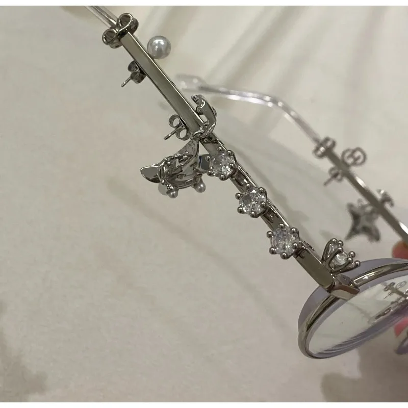 

Fashion Gm Eyeglasses Frames Oval Flat Mirror Small Diomand Frame Retro Korean Women's Glasses Jeny Prescription Glasses