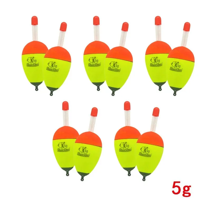 2/10 Stuks Eva Lichtgevende Vissen Nachtvlotter Licht Stok Schuim Plastic Bobber Zee Rots Vissen Opvallende Drijft vissen Accessoires