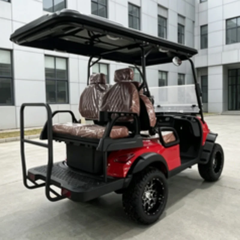 Hot Sale China Factory Electric Golf Cart Max Speed 45KM Per Hour Off Road Cart Bumper Starry Sky Roof 14-Inch Off-Road Tires
