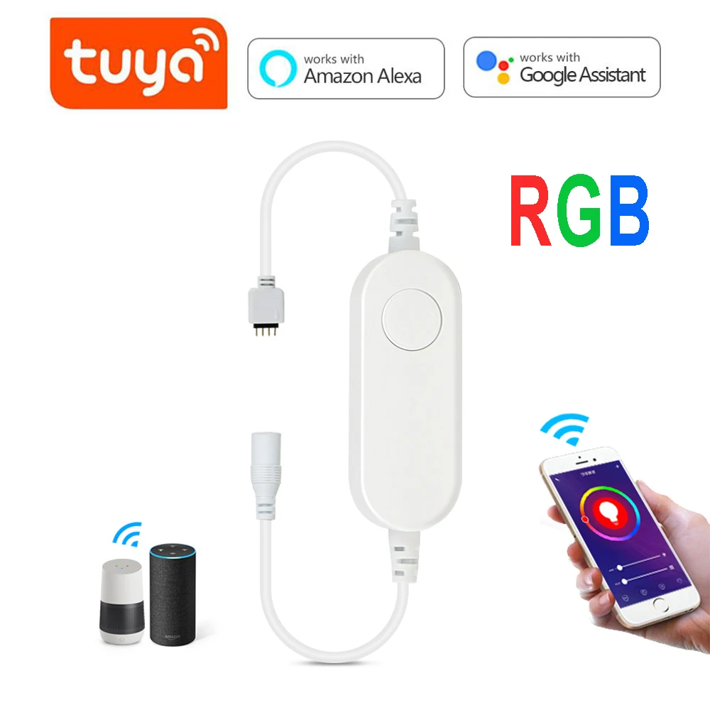 Tuya Smart Life Controller WIFI 12V adattatore di alimentazione remoto Plug accessorio per striscia LED Neon SMD 5050 RGB APP dimmerabile