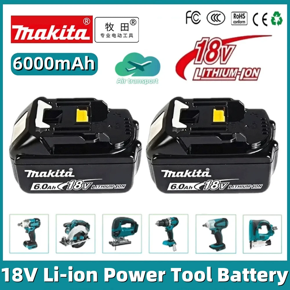 

Makita 18V 6.0Ah 6000mAh Lithium Rechargeable Battery Replacement Batteries BL1860 BL1830 BL1850 BL1860B For Makita Tools Drill