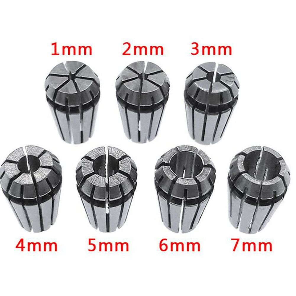 Spring Collet ER11 Collet 11.5mm Diameter 18mm Height 1MM-7MM Engraving Machine Lathe Tool Milling Cutter 1pcs Carbon Steel
