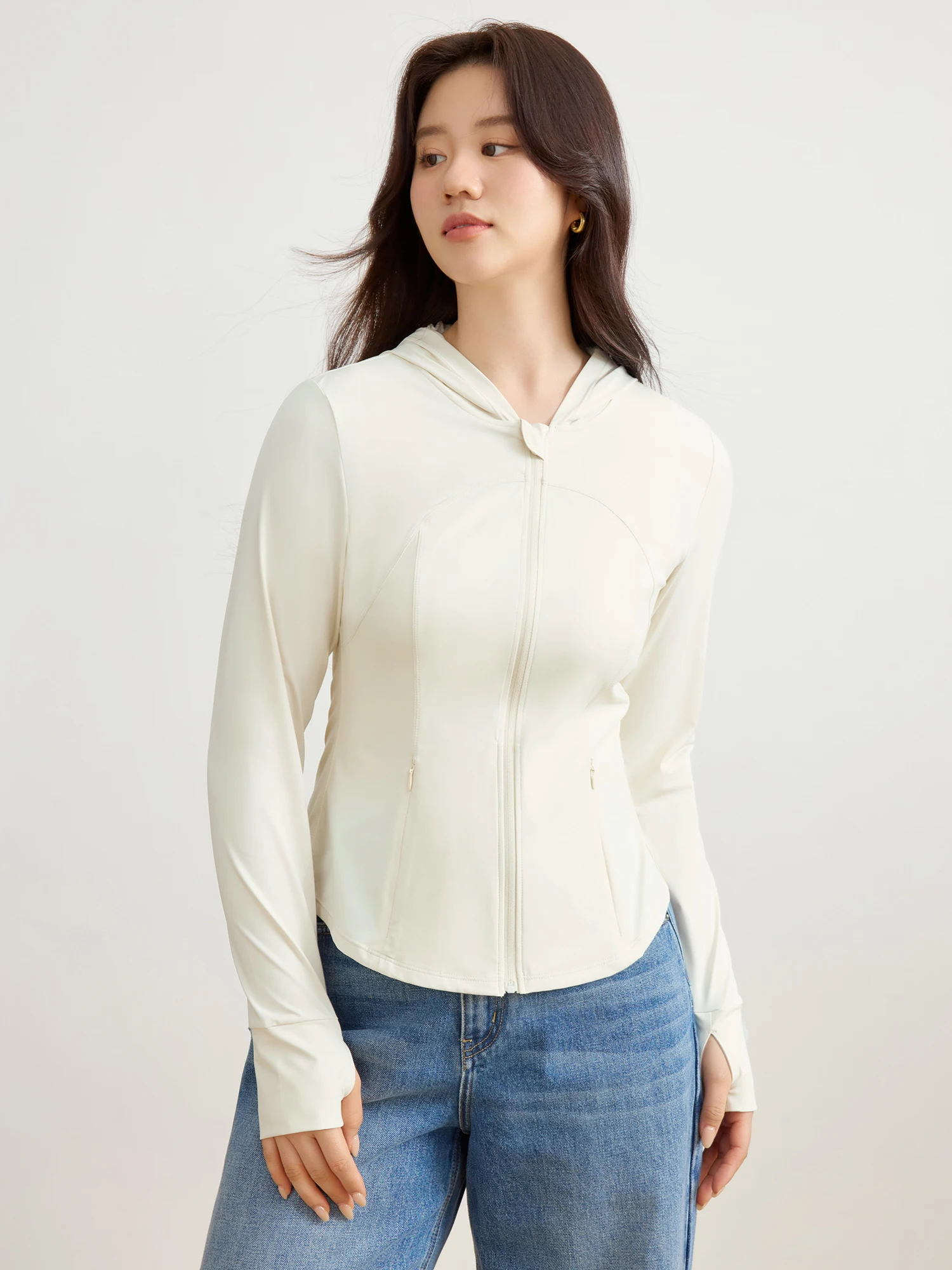 DUSHU Office Lady Women\'s UPF50+ Sun Protection Clothing Spring Summer New Original Yarn Shoulder Jackets 25DS81315+25DS81311