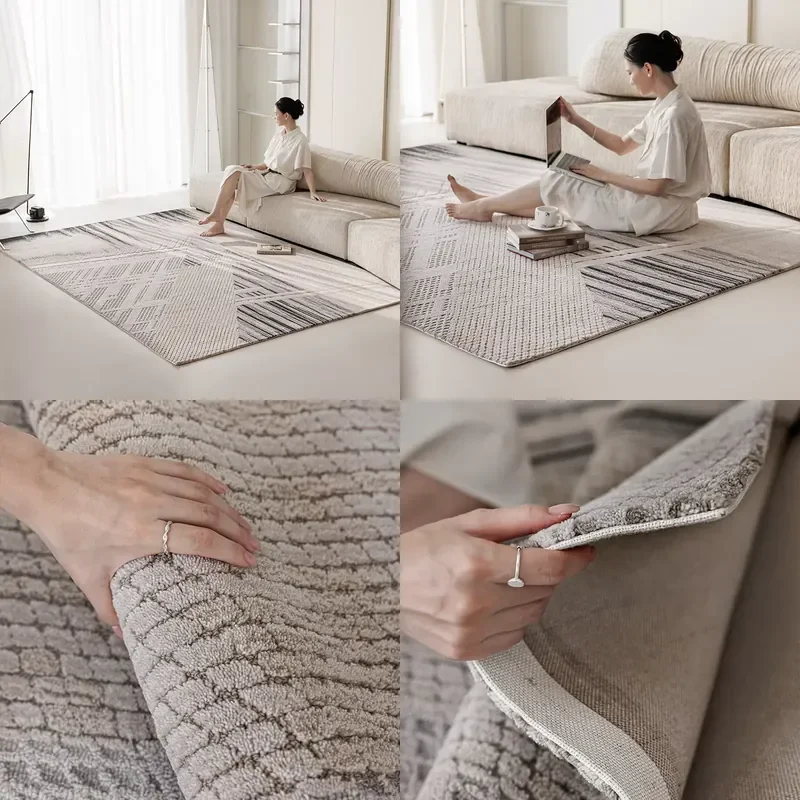 Manna 100% New Zealand Wool Carpet Living Room Bedroom Modern Art Abstract Geometry Style High Grade Hand Tufted Carpet and