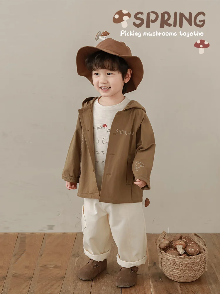 Boys' Mushroom Casual Loose Pants Spring New Children's Cool Versatile Set