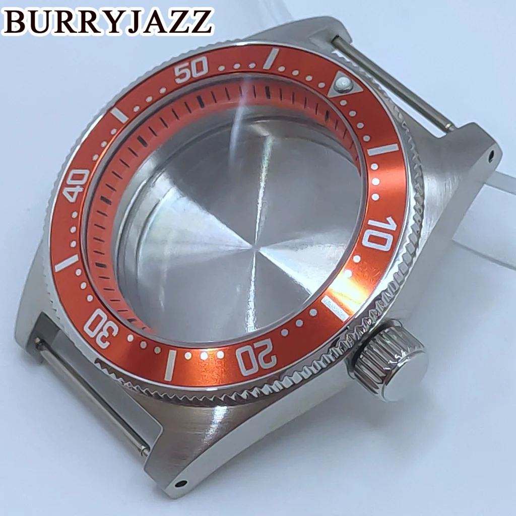 BURRYJAZZ 40mm NH35 NH36 NH34 NH38 NH39 NH70 NH72 Watch Case Waterproof Orange Ring