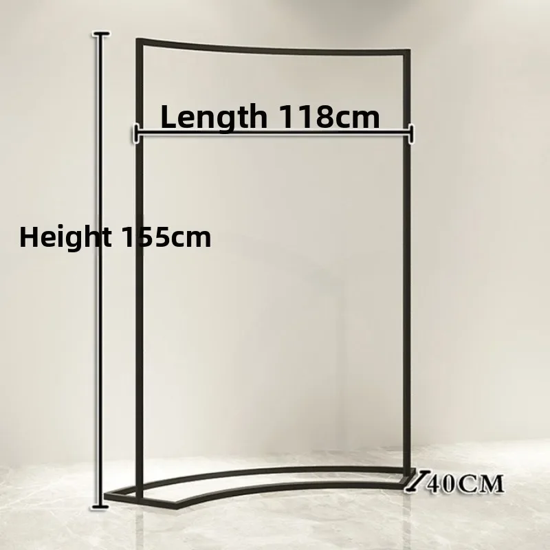 Factory New Clothing Store Display Rack Horizontal Bar High And Low Window Table Floor Coat Rack Middle Island Rack