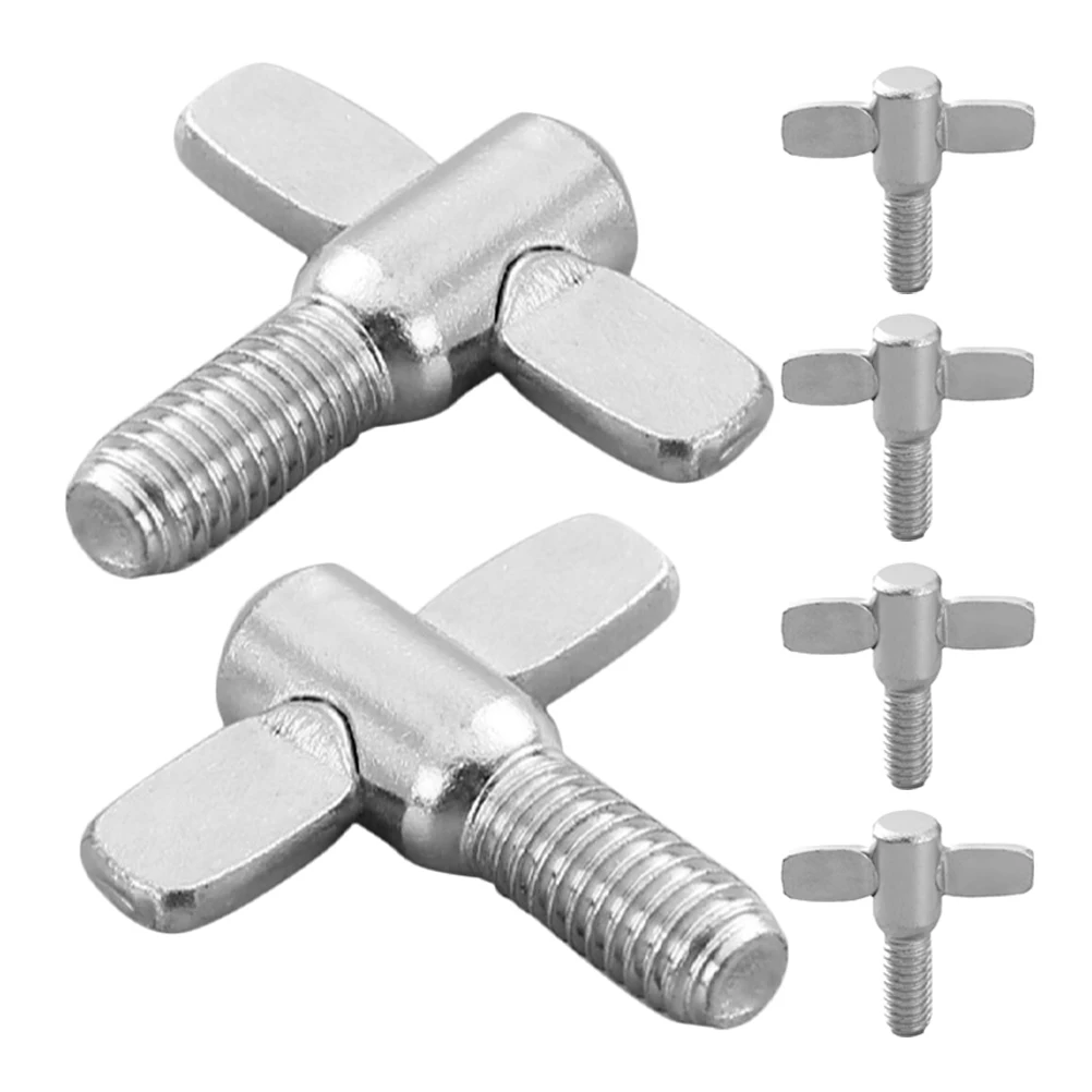 

6 Pcs Drum Accessories Screws Cymbal Stand Parts Hardware Nut Wing Aluminum Alloy Bolt