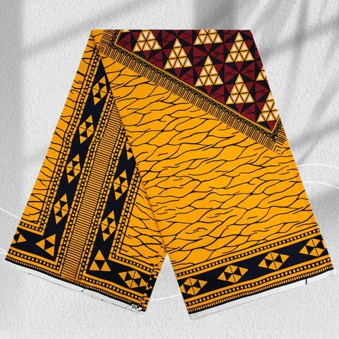 Classical Fabric Dutch Hollandais Fabric Veritable Real Wax for African Printed Dress Guaranteed 100% Cotton 6 Yards