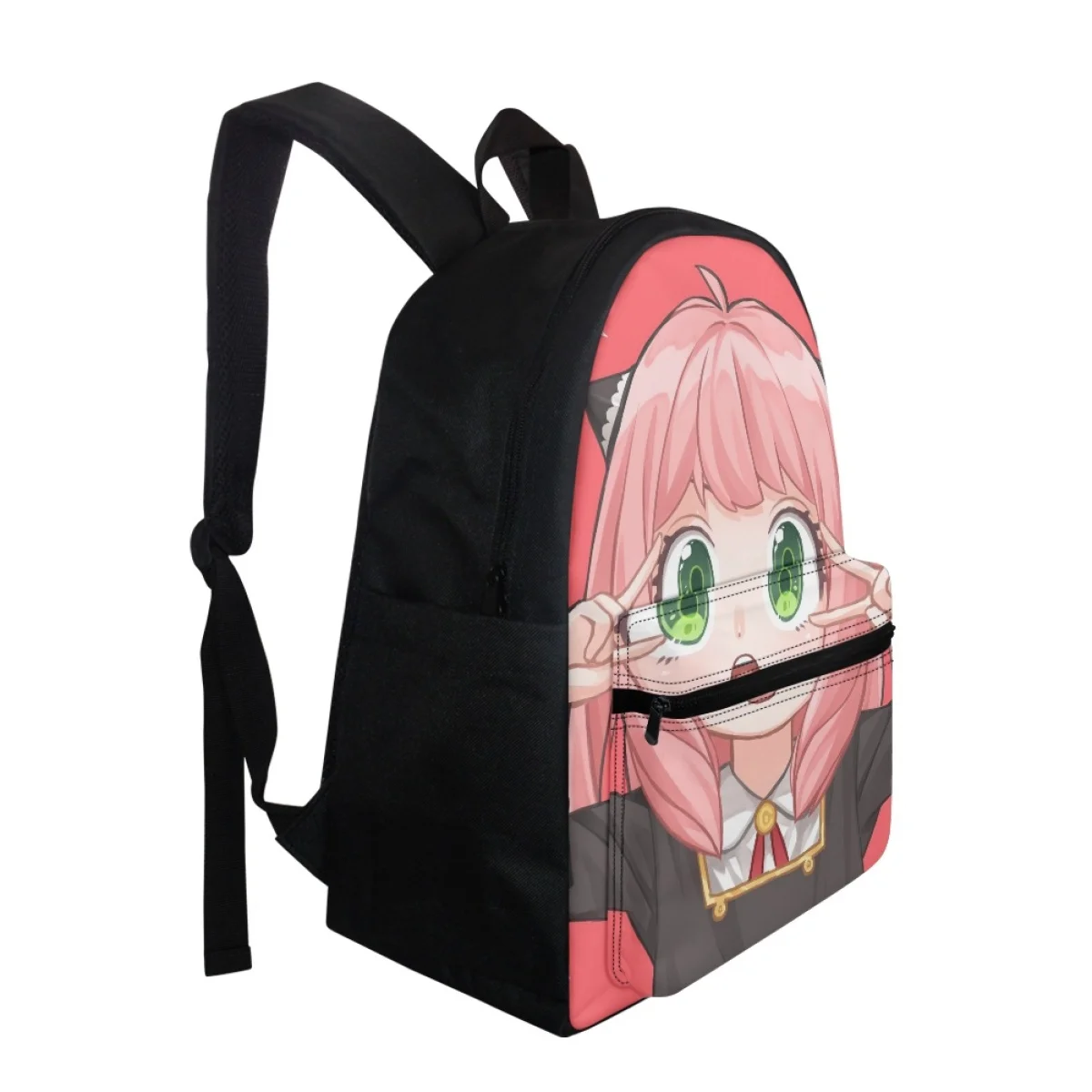 FORUDESIGNS Anya Anime Schoolbags Cute Fashionable Book Bag Spy X Family Printed Backpacks Multi-Pocket Zipper Design Knapsack