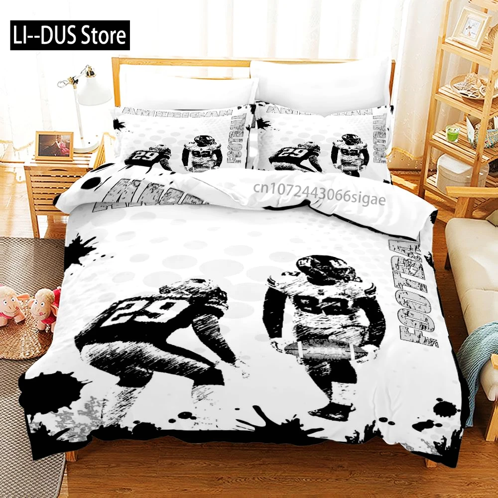 

Football Bedding Set Single Twin Full Queen King Size sports Bed Set Aldult Kid Bedroom Duvetcover Sets 3D Anime 011