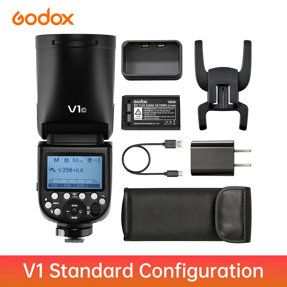 

Godox V1 V1C V1N V1S V1F V1O TTL HSS 1/8000s Speedlite Flash with X2T-C/N/S/F/O Trigger for Canon Nikon Sony Fuji Olympus