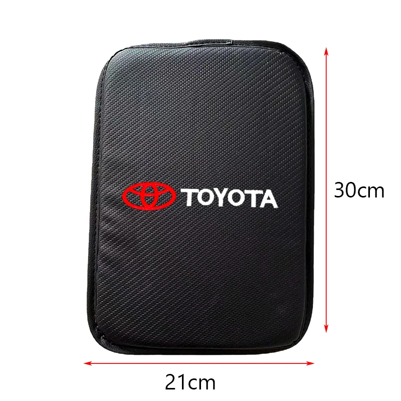 صندوق مسند ذراع السيارة الغطاء الواقي وسادة مقاومة للماء الملحقات الداخلية لتويوتا بريوس هايلكس لاند كروزر برادو فيوس هايلاندر #6