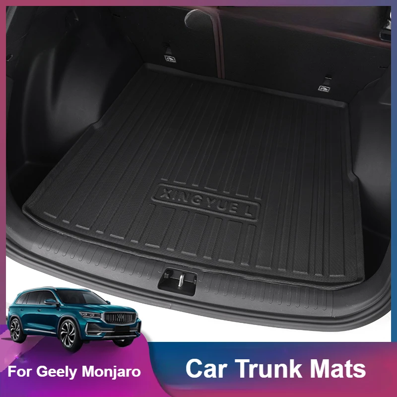 Rear Trunk Mats TPE Waterproof Wear-resistant Cargo Tray Storage Pad For Geely Monjaro KX11 Xingyue L 2022 2023 Accessories