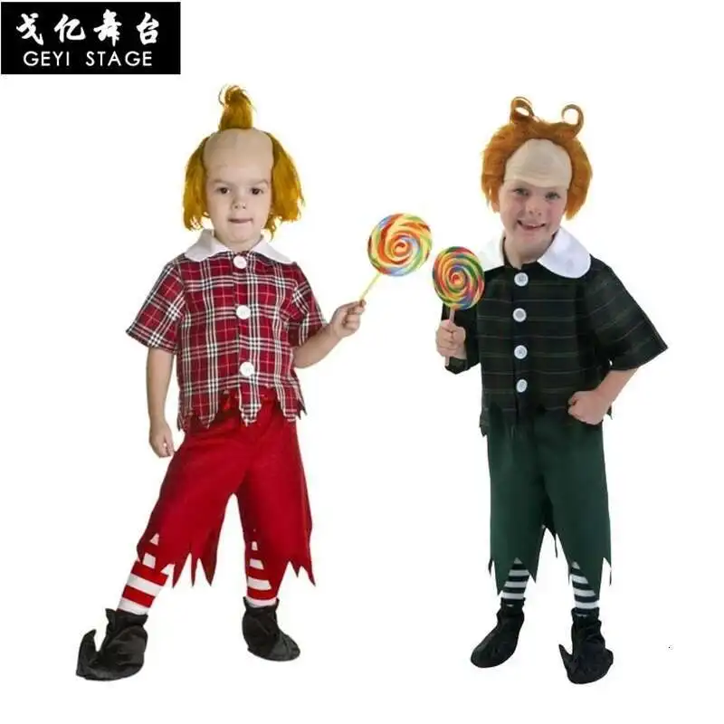 Unisex Child Scarecrow Costume Halloween Party Oz Wizard Adult Play Cosplay Carnival Fancy Party Dress - Image 6