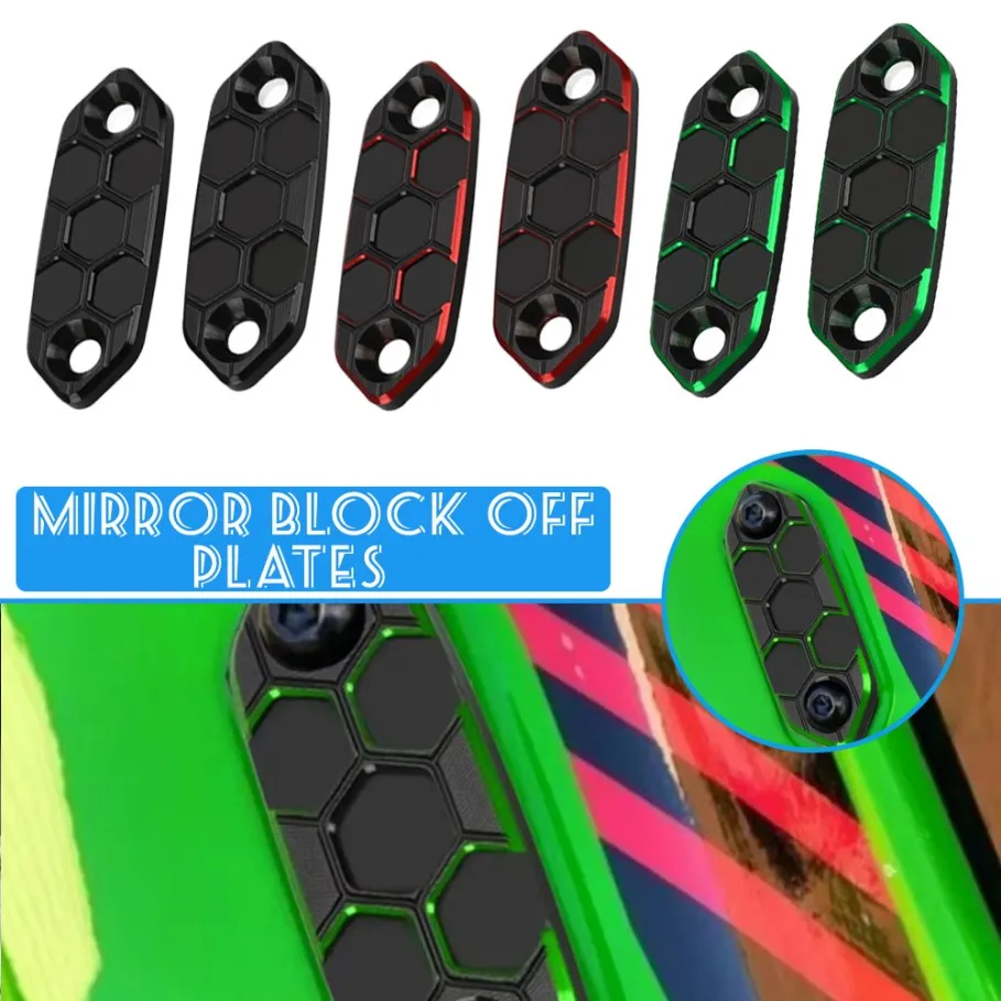 

2024 2025 ZX6R For Kawasaki ZX-6R ZX 6R 2019 2020 2021 2022 2023 Motorcycle Rear View Side Mirrors Bracket Hole Cap Clamp Cover