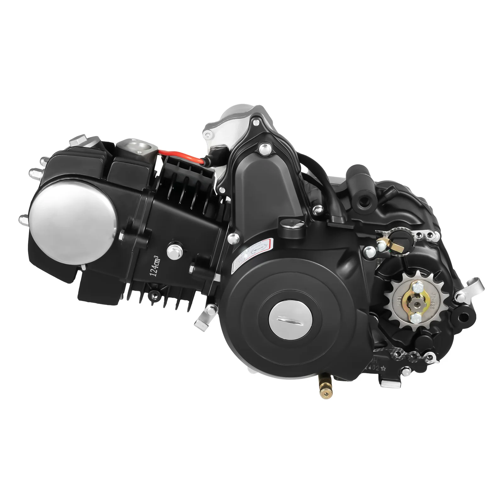 125CC 4-Stroke ATV Engine Motor Semi-Auto w/Reverse Electric Start Fit GO Karts Great Power Lubricating Oil Strainer Air Cooled