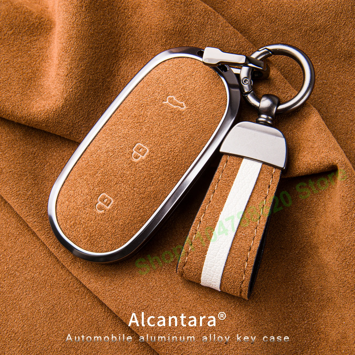

For Ideal Lixiang L7 L8 L9 Key Cover High-grade Flip Fur Pure Electric I8/i6 Card Suede Protective Case Buckle Keychain