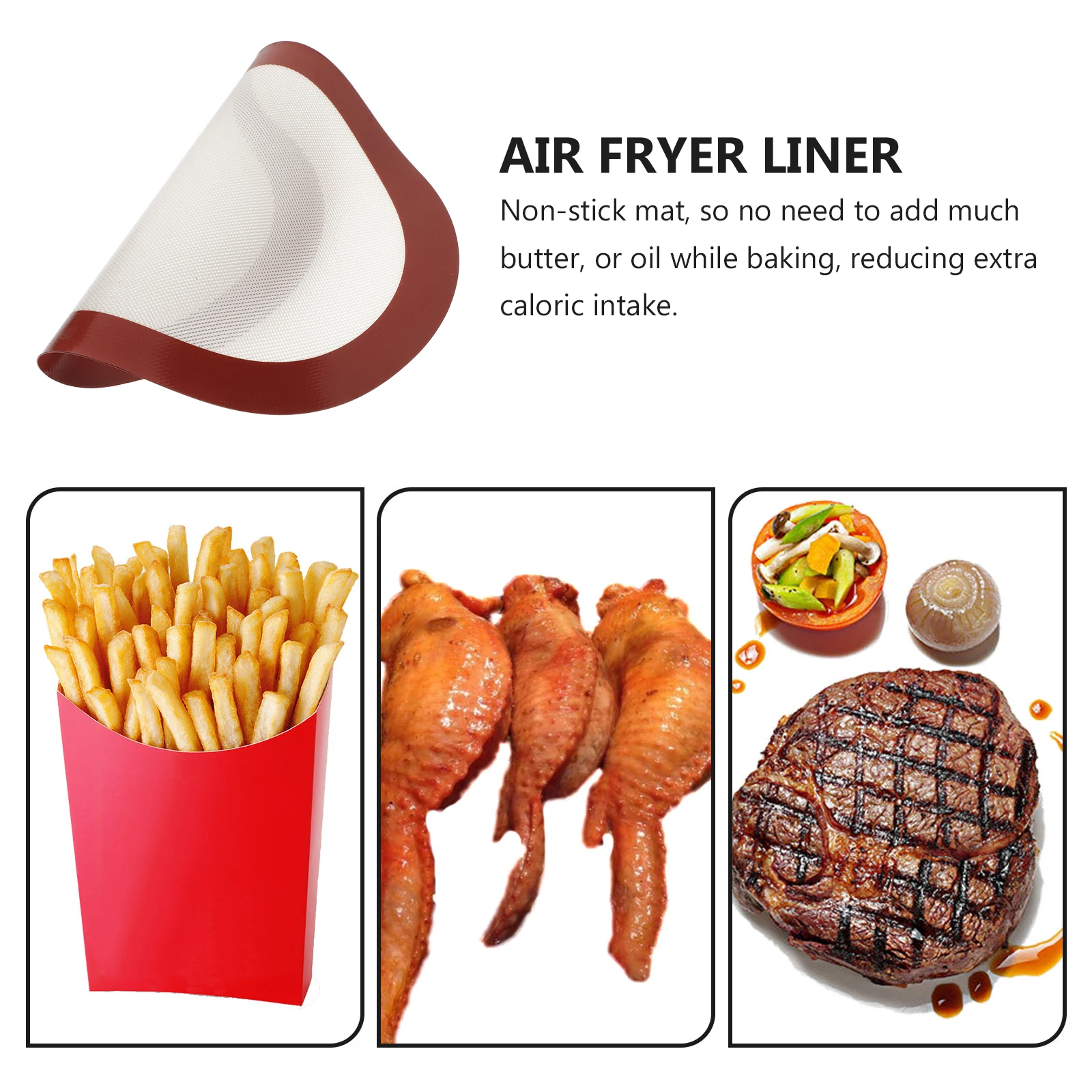 

Silicone Baking Mat 10 Inch Round Non Stick Reusable Oven Liner For Pizza Air Fryer Microwave Baking Sheet Cookie Bread