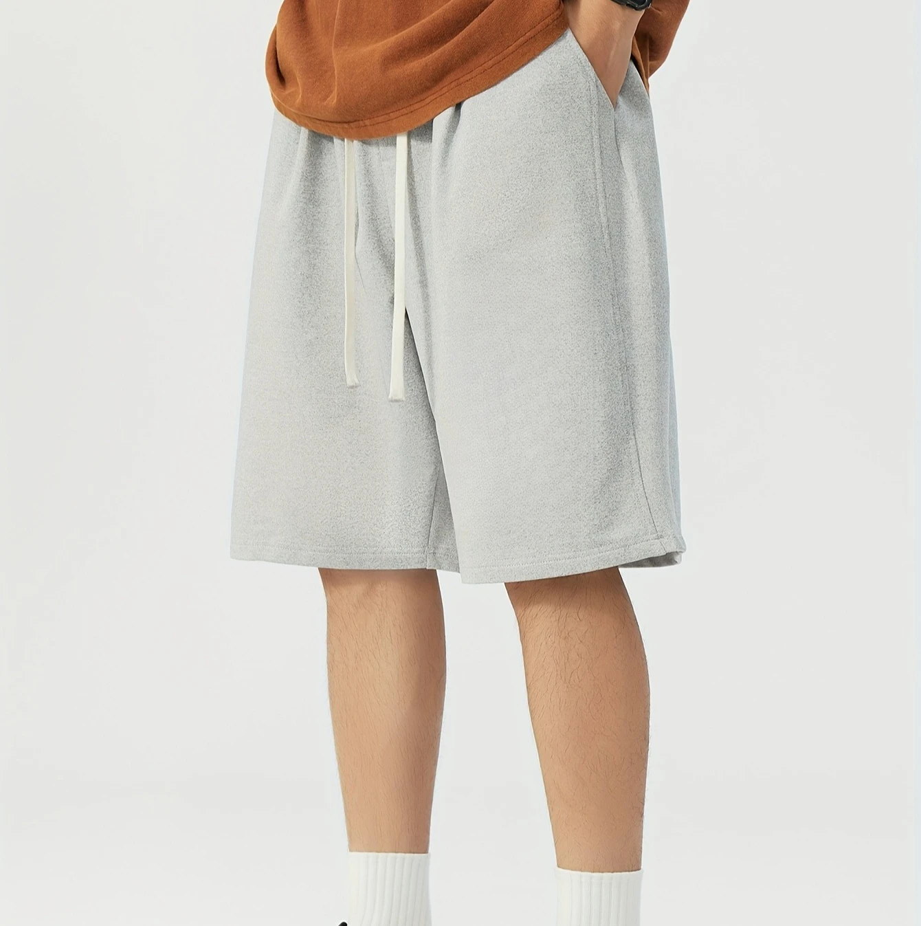 

Мужские летние шорты: тренд оверсайз, свободный крой, большие шорты, повседневные укороченные шорты, спортивные уличные шорты.