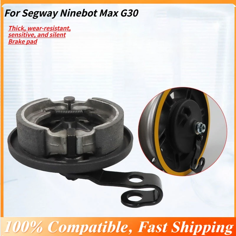

Durable Metal Drum Brake Pad for Segway Ninebot Max G30 Rear Brake Shoes Replacement Enhanced Braking Performance Scooter Parts
