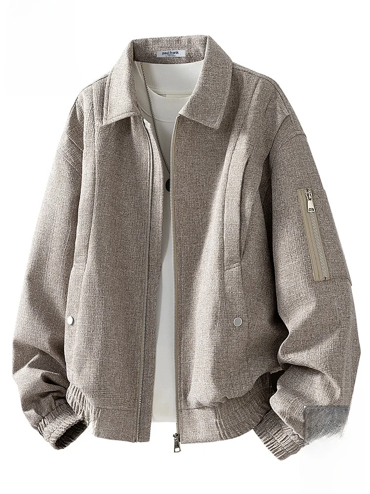 

PaulFrank Monkey Loose Fit Casual Jaet Men's Autumn Vintage Zipper Decorated Windproof Polyester/Nylon Cosite Fiber