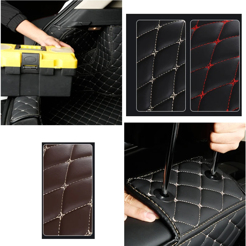 For Chery Tiggo 4 Pro 2023 Car Trunk Mats Leather Durable Cargo Liner Boot Carpets Rear Interior Decoration Accessories Cover