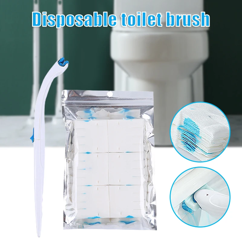 12 Refills Flushable Toilet Cleaning System Built-in Bleach Alternative Cleaner Bathroom Toilet Dead Corner Household