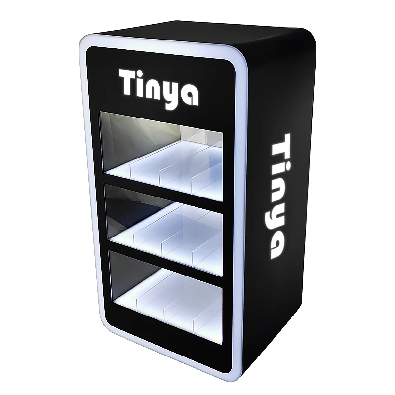 custom.Gas Station Locking Display Cabinet Smoke Shop Retail Countertop Acrylic Display With LED Light