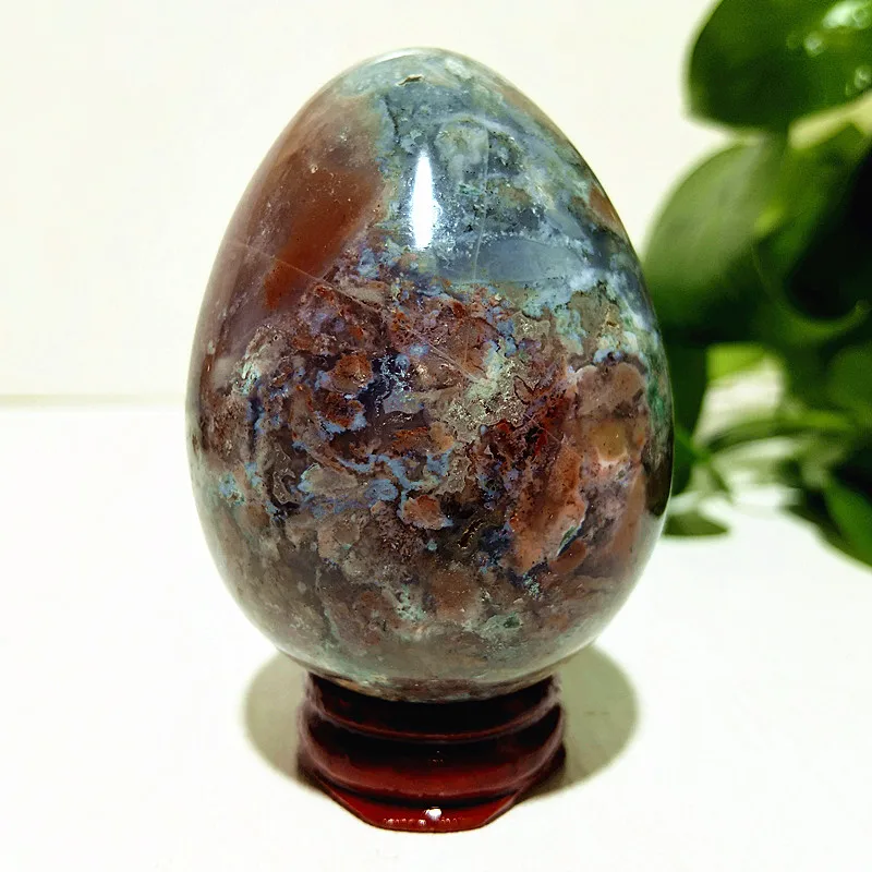 

Natural Stones Beautiful Ocean Jasper Egg Shape Stones Witchcraft Spirit Energy Meditation exorciseFeng Shui Crystals Room Decor