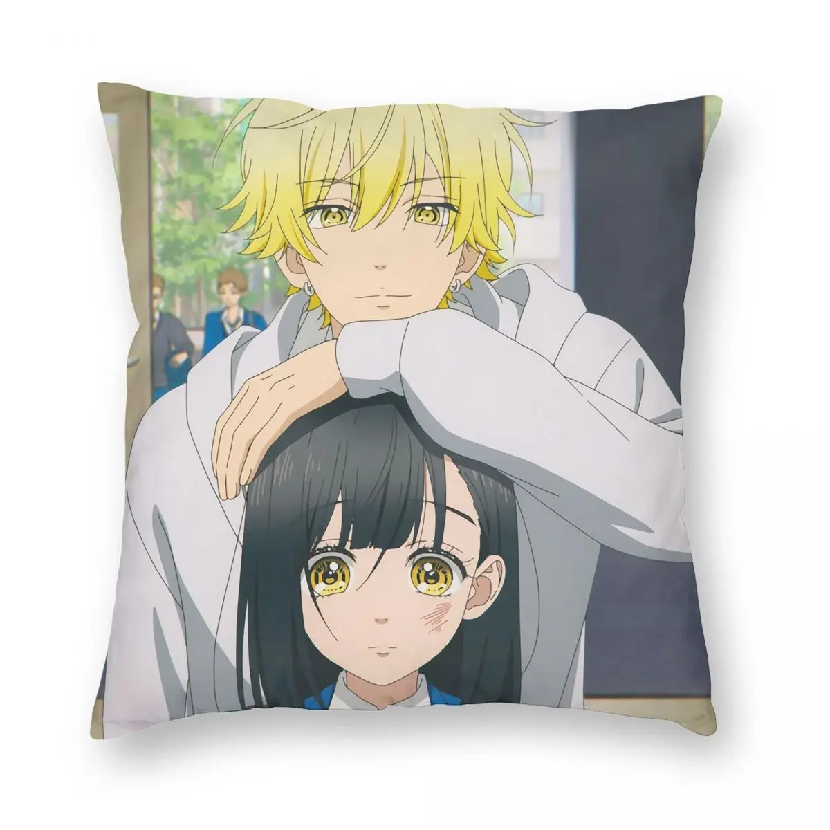 Anime Honey Lemon Soda Square Pillowcase Pillow Cover Cushion Zip Decorative Comfort Throw Pillow for Home Sofa