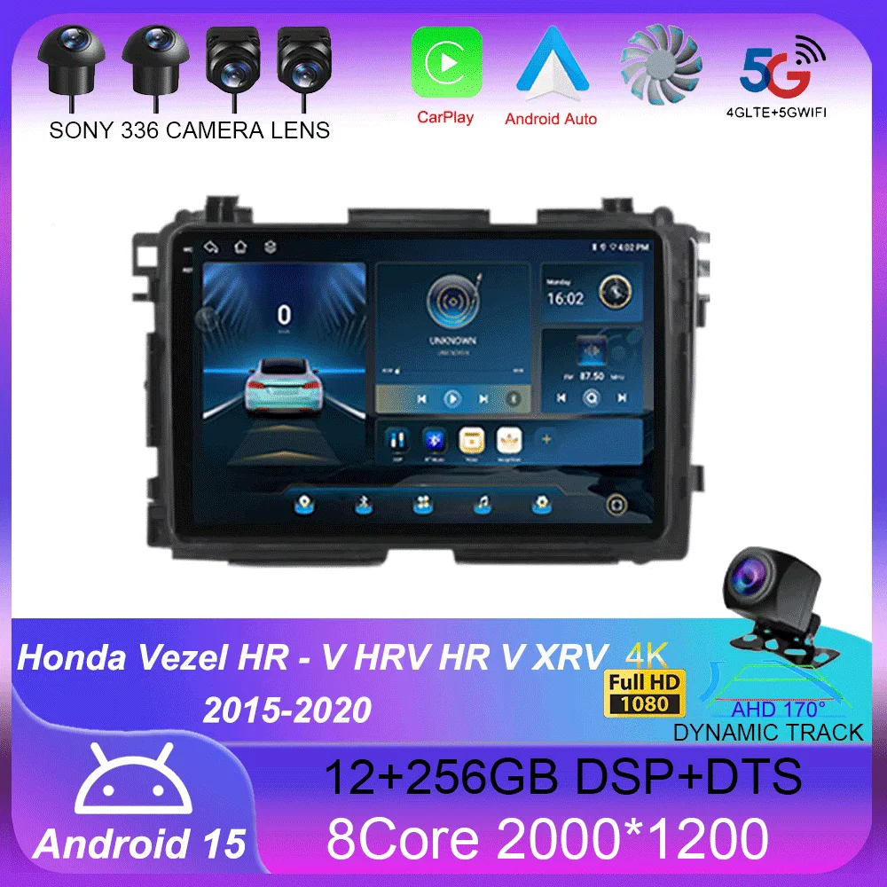 

Android 15 Carplay Auto For Honda Vezel HR - V HRV HR V XRV 2015-2020 Car Radio Multimedia Video Player Navigation GPS 4G WIFI