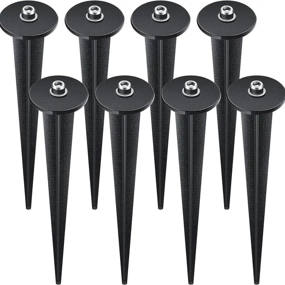 Flexible Outdoor Flood Light Stake Ground Spike Aluminum Mounting Support For Garden Lawn Yard Landscape Illumination
