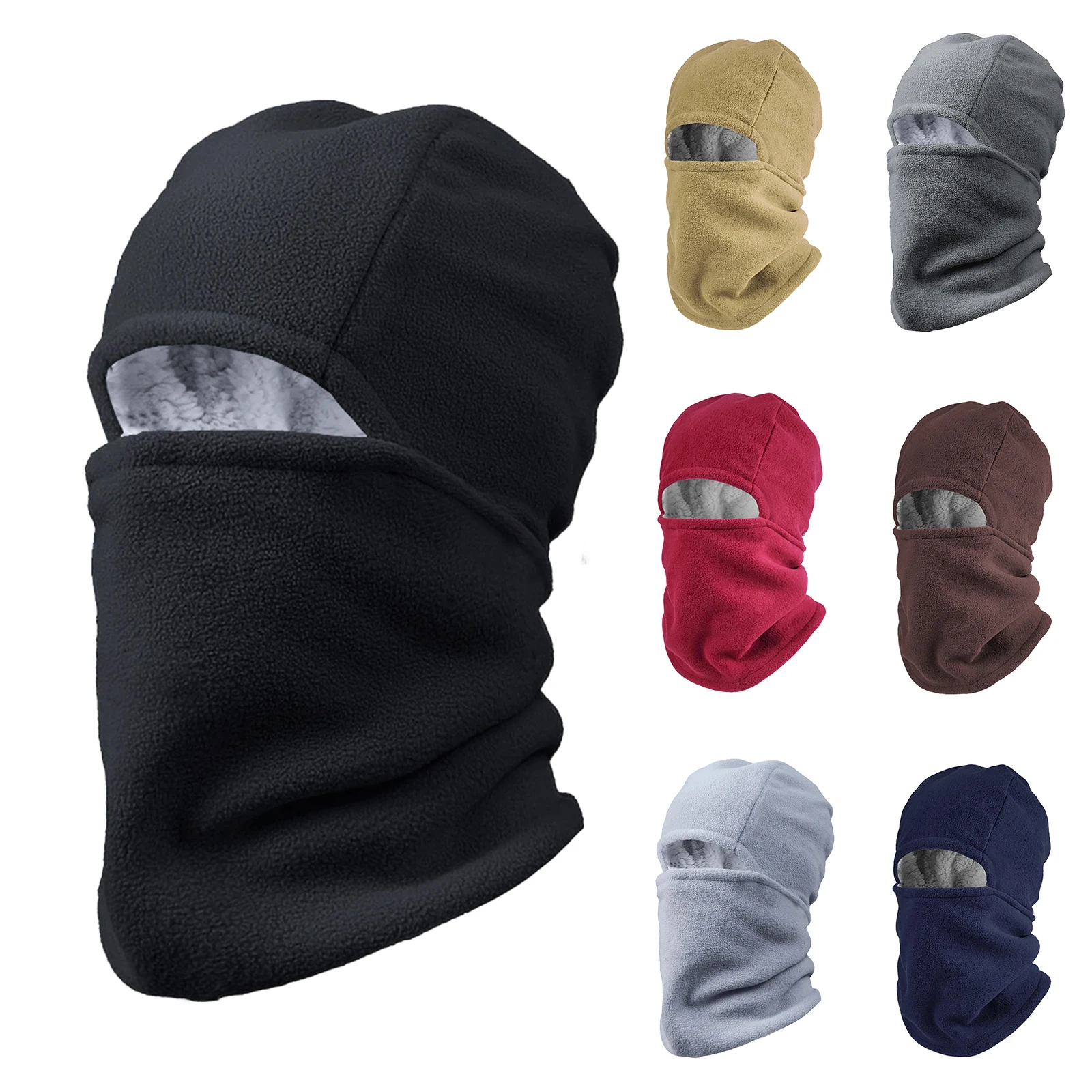 

New Winter Warm Hats Scarf One-piece Men Women Windproof Outdoor Cycling Sports Face Masks Adults Cold-resistant Ski Headgea