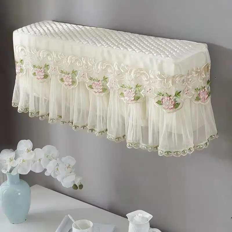 Lace Air Conditioner Dust Covers Luxury Floral Embroidery Dust-proof  All-inclusive Wall Mounted Aire Acondicionado