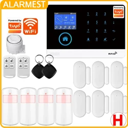 ALARMEST WiFi alarm system for home burglar security Tuya Smart House app control 433MHz GSM wireless with motion sensor camera