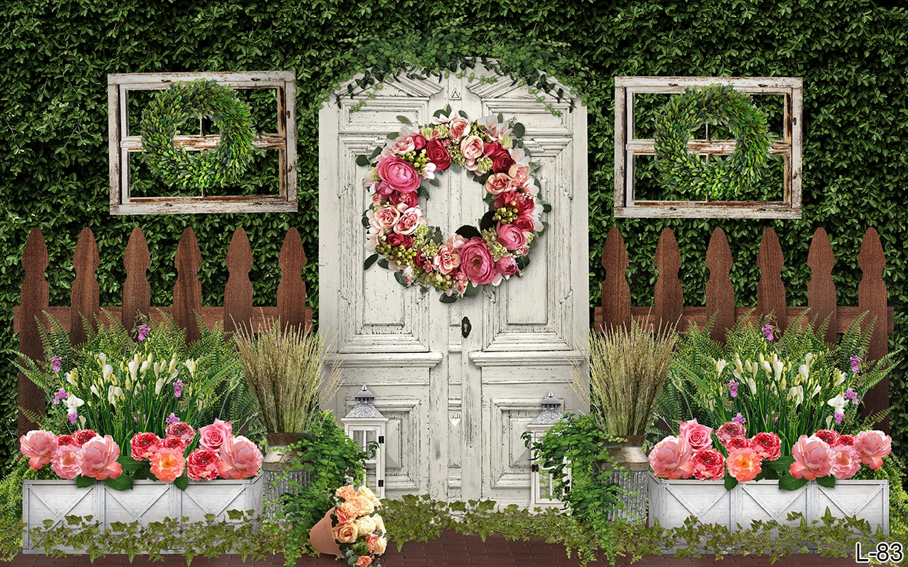 Fotografie Hintergrund Frühling Osterhase grünes Gras Fenster Kaninchen Kinder Geburtstags feier Dekor Hintergrund Fotostudio