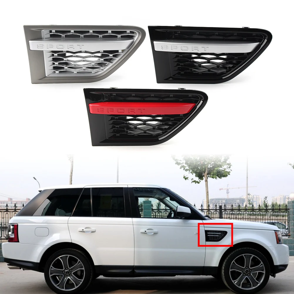 1Pcs Front Right Car Side Fender Air Vent Grille Grill For Land Rover Range Rover Sport 2010 2011 2012 2013 ABS Plastic 3Colors