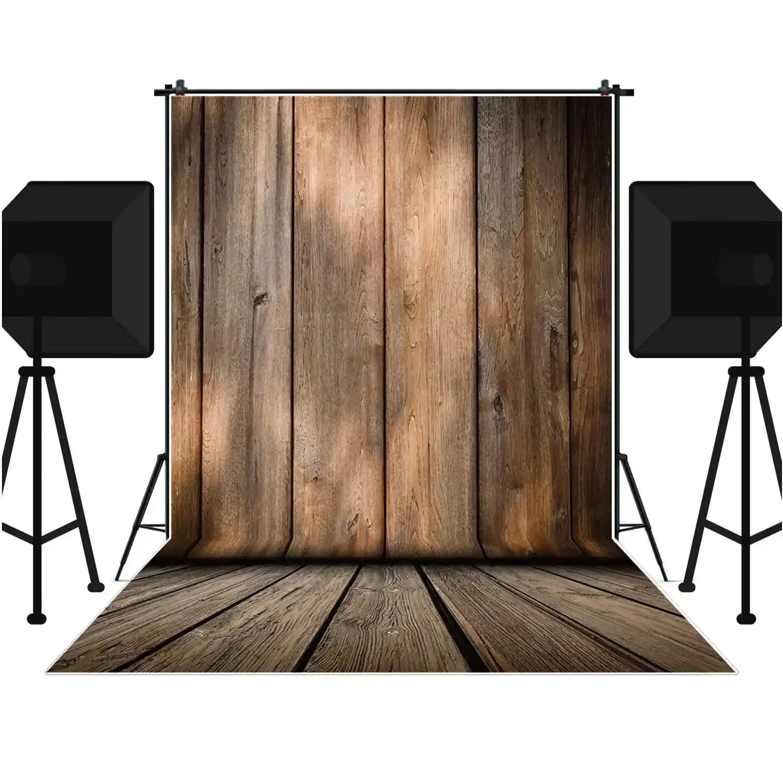 MOON.QG Wooden Portrait Photo Shooting Background Wood Board Product Photography Studio Backdrop White Brown Wall Floor Supplies