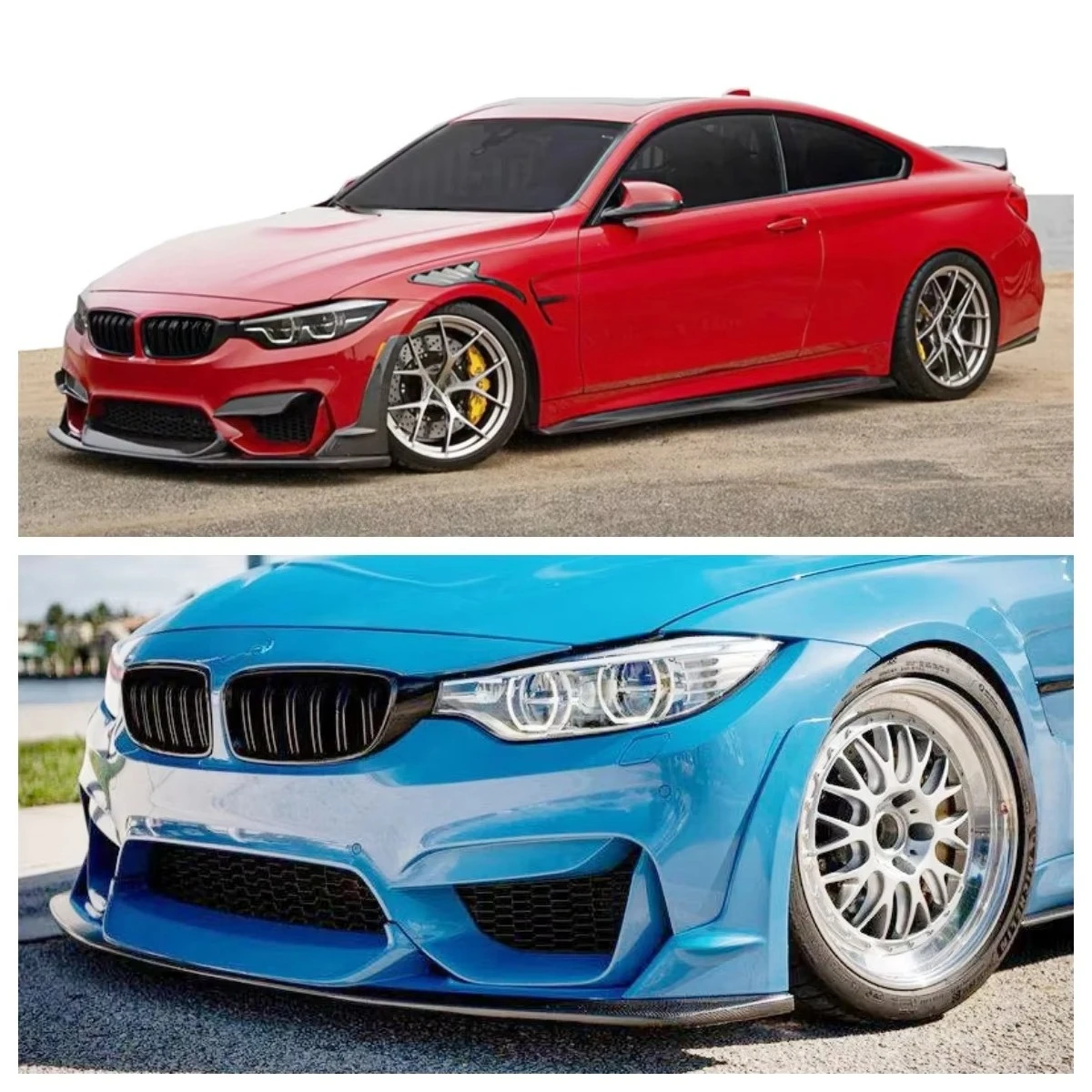 Front Bumper Bodykit Laptor Style Carbon Fiber Front Bumper Lip for BMW F80 F82 F83 M3 M4 2014-2019