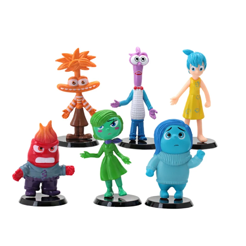 6pcs Inside Out Figure Anime Joy Sadness Angry Action Figurine Fear Disgust Kits Collection Model Toy Gift In Stock