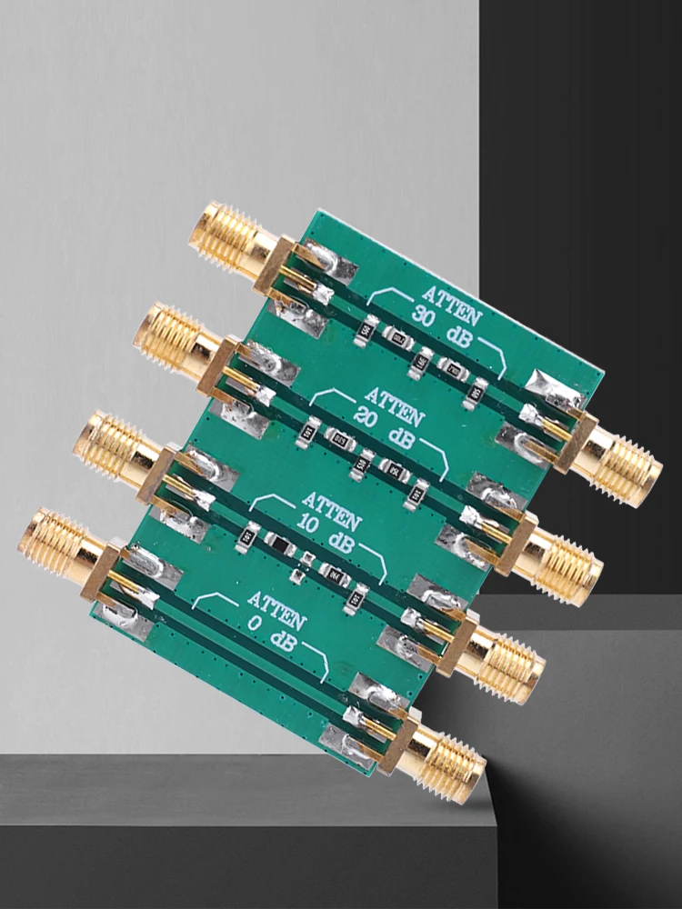 DC-4.0GHz RF Fixed Attenuator SMA Double Female Head Radio Frequency Attenuator 0dB 10dB 20dB 30dB RF Attenuator Board 200mW