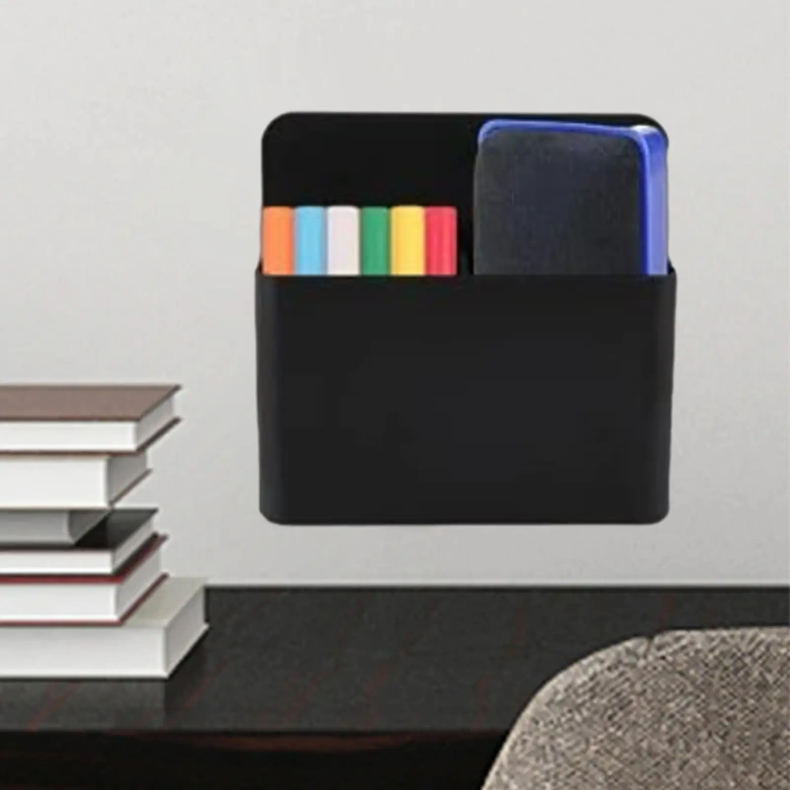 magnetic wall pencil storage box chalkboard marker holder reusable absorb design stick to fridge blackboard cabinet store
