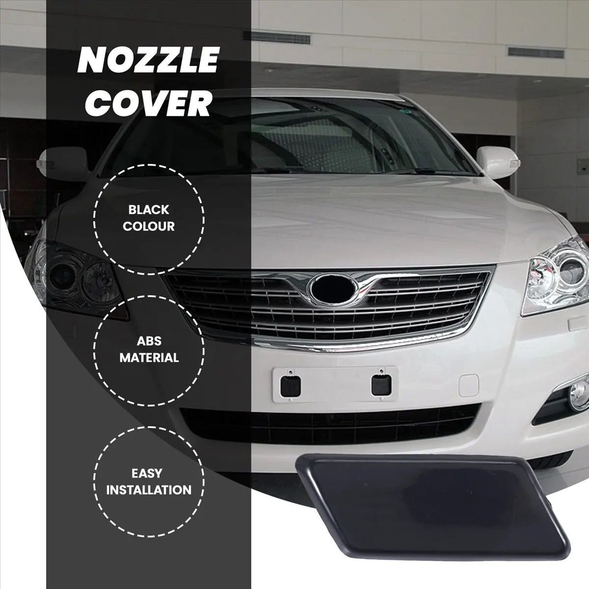 #45N (black)2Pcs Left Right Headlight Washer Nozzle Cover for Toyota Camry,Automotive Parts & Accessories