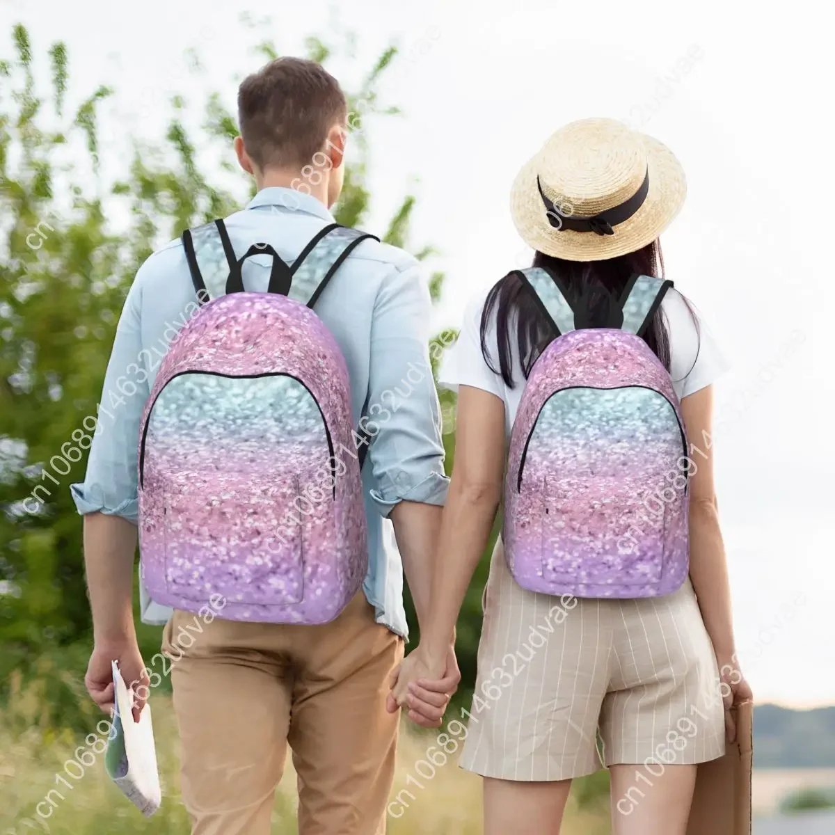 Unicorn Girls Glitter Shiny Art Canvas Backpack Boy Girl Kids Student School Bookbag Pink Sparkling Daypack Kindergarten Bag