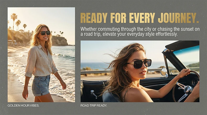 2026 Polarisierte Übergroße Quadratische Sonnenbrille für Damen Luxus Designer Doppelbrücken Y2K Mode Fahrbrille für Damen Retro Shades – Detail 2
