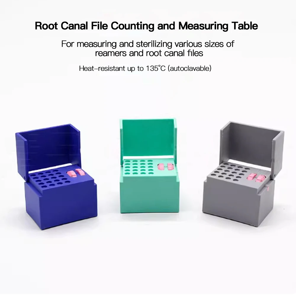 

3pcs Dental Endo Block Bur Files Measuring Counter Holder 20 Holes